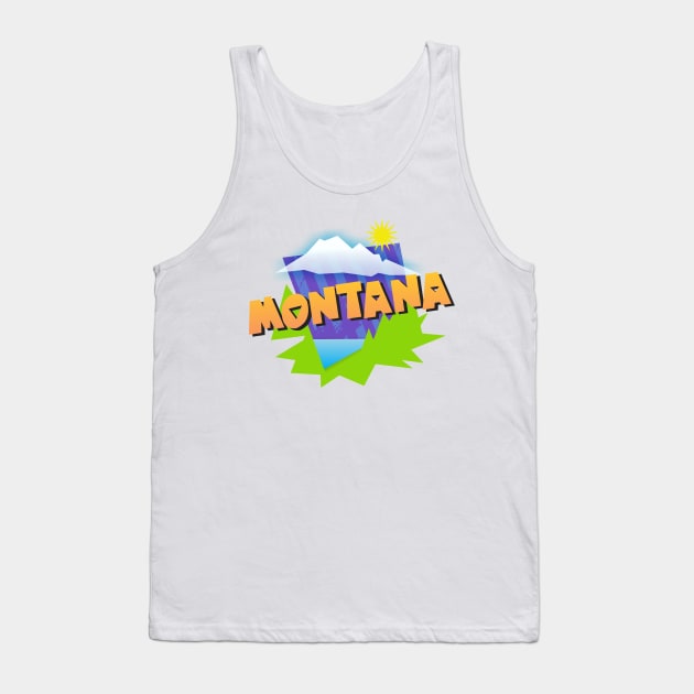 Montana Mountains Graphic Tank Top by Dale Preston Design